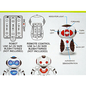 Robots ar kustībām, skaņu un gaismu (baterijas) 22 cm 528062