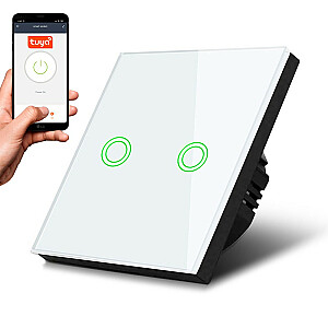Dual touch Wi-Fi gaismas slēdzis SMART MCE714W Balts