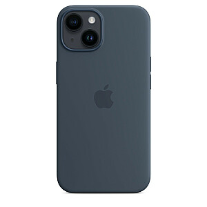 Silikona futrālis ar MagSafe iPhone 14 — tumši zils