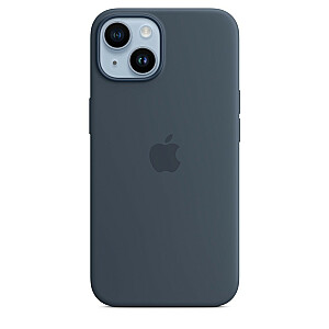 Силиконовый чехол с MagSafe для iPhone 14 - темно-синий