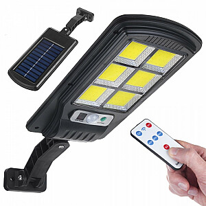 Ar saules enerģiju darbināms LED ielas apgaismojums ar sensoru un tālvadības pulti MCE446