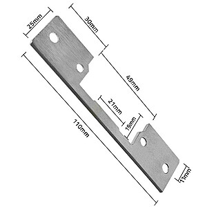 Divpusēja vienkārša plāksne elektriskajam triecienam | Bloķēšanas plāksne | 110 mm | nerūsējošais tērauds