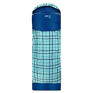 Спальный мешок NILS CAMP NC2009 синий в клетку размер L.