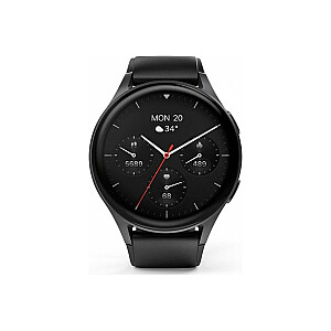 Hama Smartwatch 8900, GPS, AMOLED 1.43, melns korpuss, melna silikona siksniņa