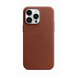 Кожаный чехол MagSafe для Apple iPhone 14 Pro Max янтарного цвета