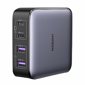 UGREEN CD327 Nexode, 2x USB-C, 2x USB-A, GaN, 65 Вт (заряды)
