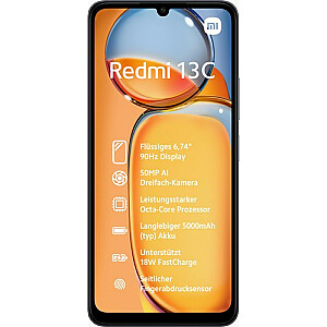 Viedtālrunis Xiaomi Redmi 13C 4/128 GB Midnight Black