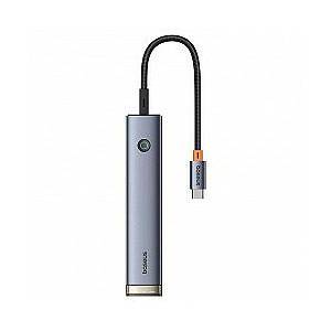 Концентратор 6w1 Baseus Metal Gleam Series 60 Гц-USB-C с 3 портами USB 3.0 + HDMI + USB-C PD + Ethernet RJ45