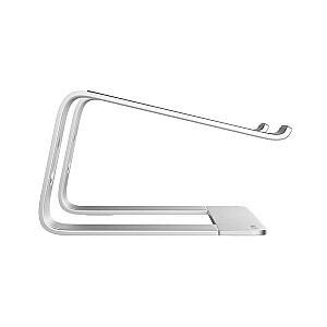 Алюминиевая подставка для ноутбука, серебристого цвета.