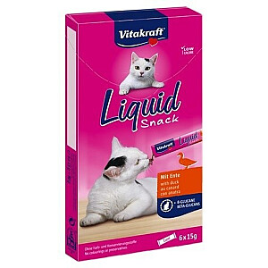 VITAKRAFT Cat Liquid Snack - жидкое лакомство для кошек: утка, бета-глюкан 6 шт.