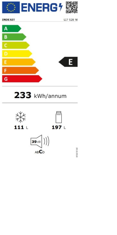 Šaldytuvas Indesit LI7 S2E W