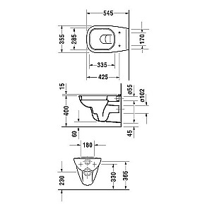 D-Code tualete Sienas 545 mm