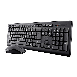 Trust Primo Keyboard Mouse Iekļauts RF bezvadu QWERTY (ASV, angļu, melns)