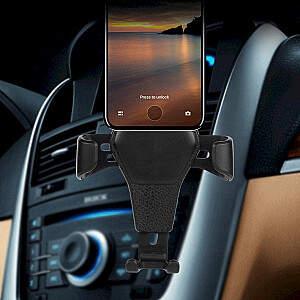 Automašīnas turētājs H01 Gravity Air Vent Outlet Car Mount melns