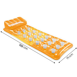 Надувной матрас для плавания 188 x 71 см оранжевый - 58890 INTEX