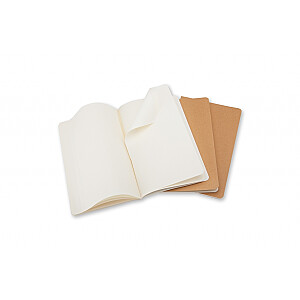 Блокнот Moleskine Cahier 13х21см, белые страницы, мягкая обложка, 3 шт., коричневый