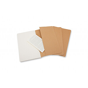 Блокнот Moleskine Cahier 13х21см, белые страницы, мягкая обложка, 3 шт., коричневый