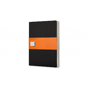 Блокнот Moleskine Cahier 19х25см, линейка, мягкая обложка, 3 шт., черный