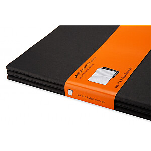 Блокнот Moleskine Cahier 19х25см, линейка, мягкая обложка, 3 шт., черный
