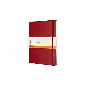 Блокнот Moleskine Classic 19x25см, с подкладкой, твердая обложка, красный