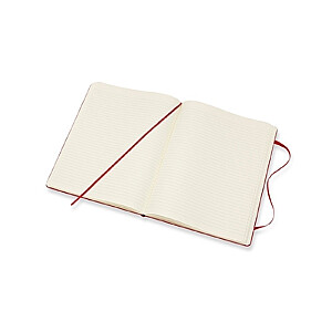 Блокнот Moleskine Classic 19x25см, с подкладкой, твердая обложка, красный