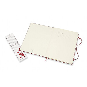 Блокнот Moleskine Classic 19x25см, с подкладкой, твердая обложка, красный