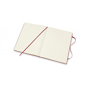Bloknots Moleskine Classic, 19x25cm, baltās lapas, cietie vāki, sarkans