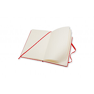 Bloknots Moleskine Classic 9x14cm, baltās lapas, cietie vāki, sarkans