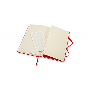 Bloknots Moleskine Classic 9x14cm, baltās lapas, cietie vāki, sarkans