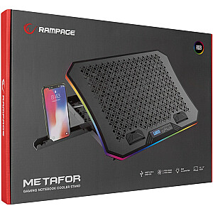 ПОДСТАВКА ДЛЯ ОХЛАДИТЕЛЯ RAMPAGE METAFOR 6 ВЕНТИЛЯТОРОВ 10–19 ДЮЙМОВ RGB