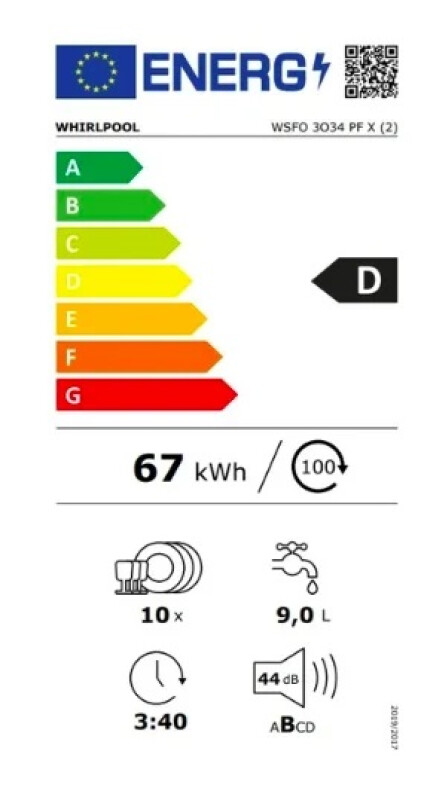 Посудомоечная машина Whirlpool WSFO 3O34 PF