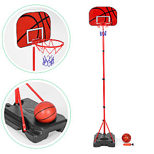 Bērnu basketbola grozs, regulējams augstums, bumbu pumpis.