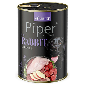 DOLINA NOTECI Piper Animals Rabbit and Apple - mitrā suņu barība - 800g