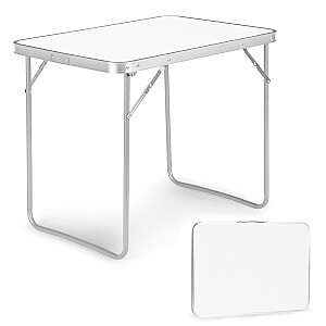 Tūristu galds, piknika galds, saliekamā virsma, 80x60 cm, balts