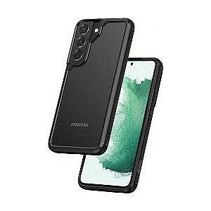 Crong Transparent Hybrid Case — Samsung Galaxy S22 futrālis (melns)