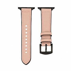 Connect Universal Watch 42/44/45mm Silicone patch Leather Strap (132mm M/L) Pink Sand