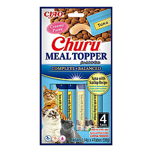 INABA Churu Meal Topper Tuncis ar ķemmīšgliemīti - Kaķu kārums - 4 x 14g