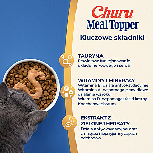 INABA Churu Meal Topper Tuncis ar lasi - Kaķu kārums - 4 x 14g