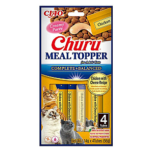 INABA Churu Meal Topper Vistas gaļa ar sieru - Kaķu kārums - 4 x 14g