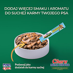 INABA Churu Meal Topper Vistas gaļa ar sieru - Suņu kārums - 4 x 14g