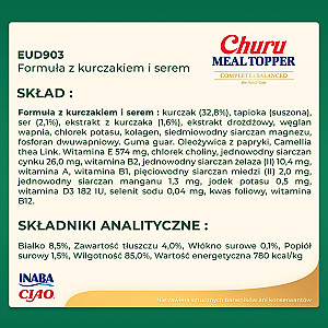 INABA Churu Meal Topper Vistas gaļa ar sieru - Suņu kārums - 4 x 14g