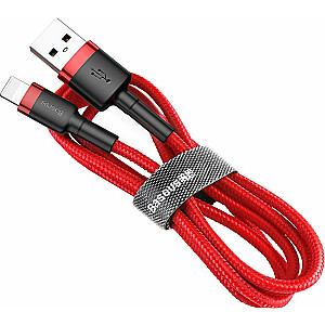 Baseus Cafule kabelis USB kabelis Izturīgs neilona USB / zibens kabelis QC3.0 2.4A 0.5M sarkans (CALKLF-A09) universāls