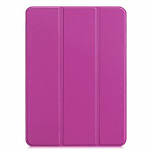 iLike Galaxy Tab A9 Plus X210 тройной чехол-подставка из эко-кожи, фиолетовый