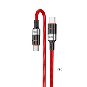 KAKUSIGA KSC-696 USB-C -> USB-C uzlādes kabelis 60W | 120 cm sarkans
