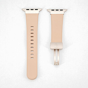 Connect Apple Watch 38/40/41mm Single loop buckle leather strap Rose pink