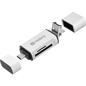 Картридер SANDBERG USB-C + USB + MicroUSB