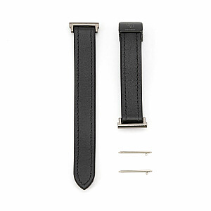 Connect Universal 22mm Silicone Leather Strap with Magnetic Black