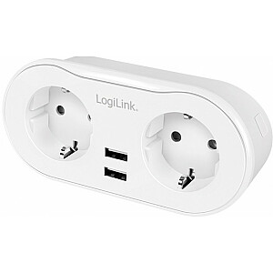 LogiLink 2 gniazda Wi-Fi smart białe
