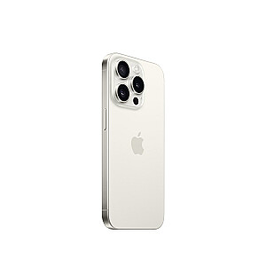Apple iPhone 15 Pro, 15,5 cm (6,1 collas), divas SIM kartes, iOS 17, 5G, USB Type-C, 256 GB, titāns, balts