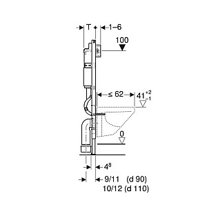 Geberit Duofix elements sienas tualetes podam, 112 cm, ar Delta 12 cm zemapmetuma skalojamo kasti, noskalošanas panelis Delta20 balts, stiprinājumi iekļauti komplektācijā